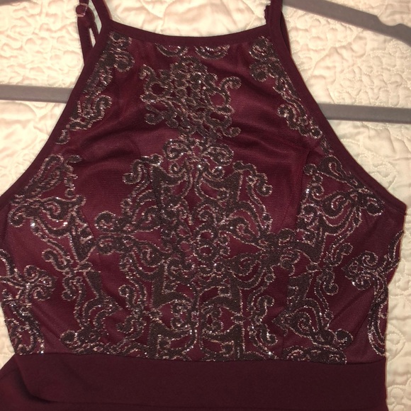 Burgundy Homecoming Dress - Picture 2 of 4